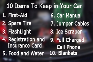 10 Items to Keep in Your car